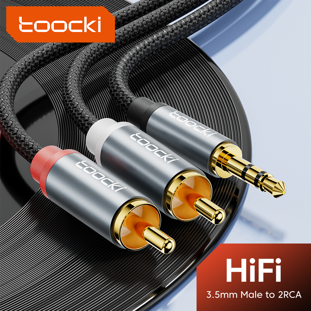 Home Cinema Ampli - Toocki RCA Cable HiFi Stereo 3.5mm