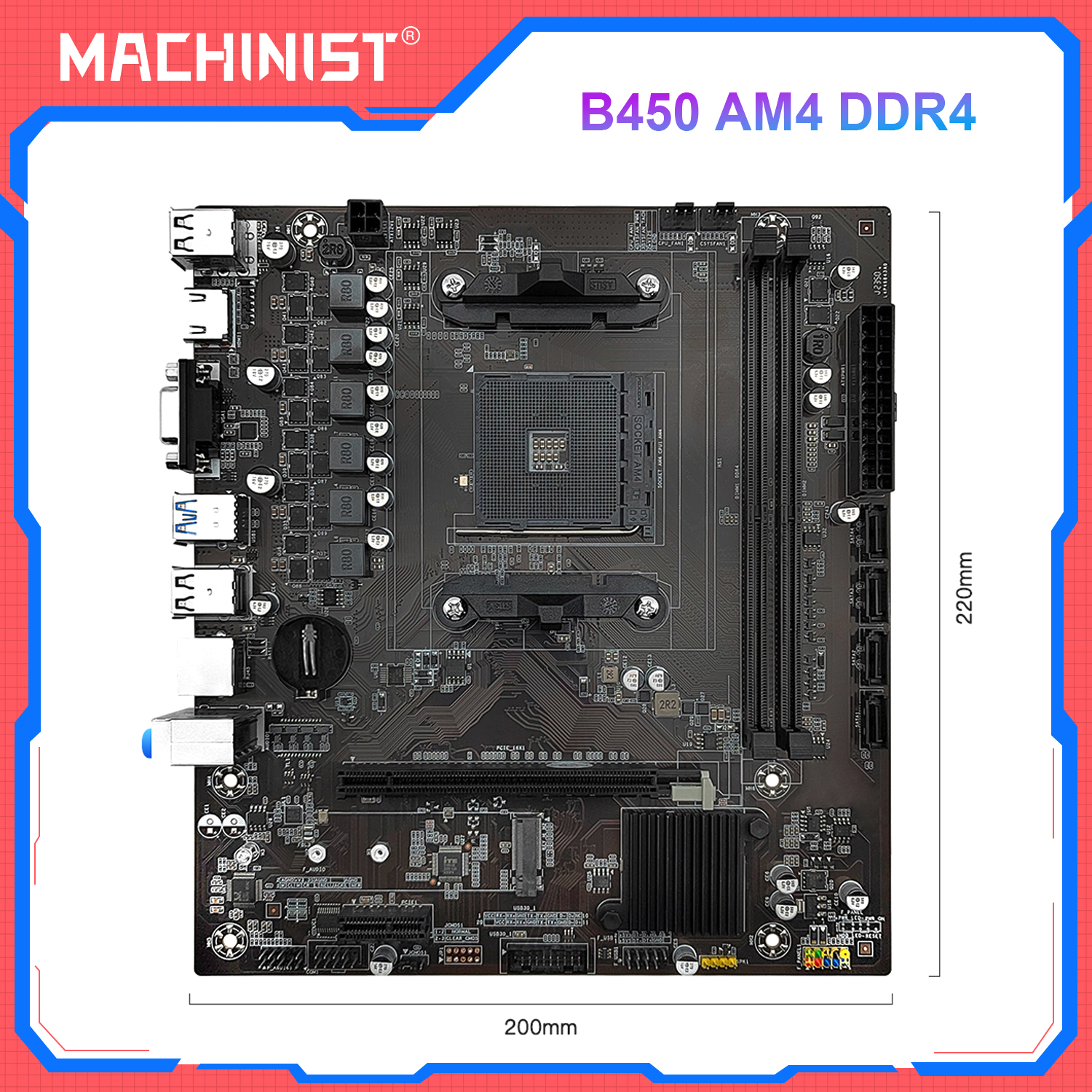 Home Cinema Video Processor - MACHINIST B450 Motherboard AMD Processor DDR4