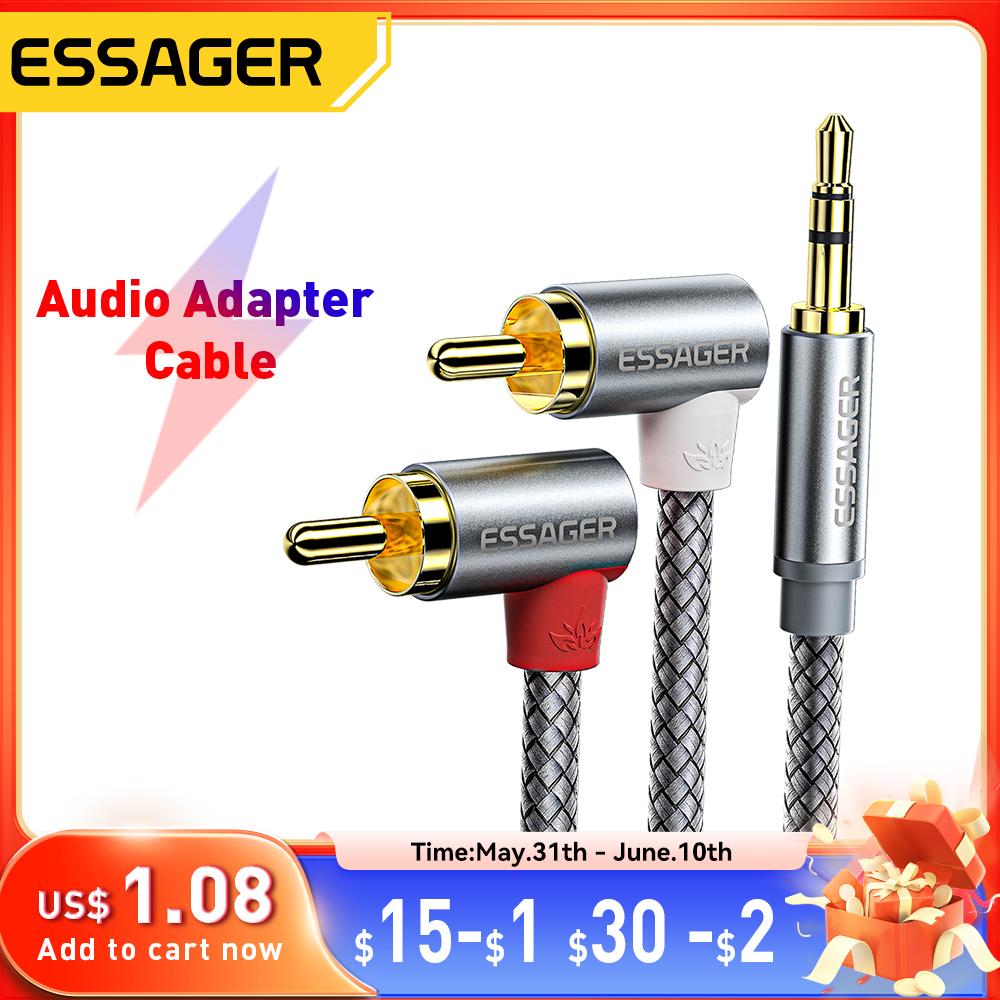 Home Cinema Ampli - Essager 90 ° Angle RCA Audio