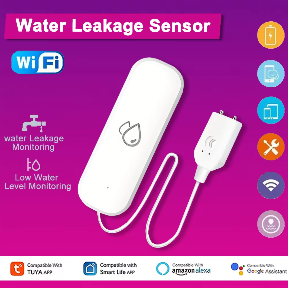 Home Cinema Alexa - Tuya WiFi Water Leakage Alarm Sensor