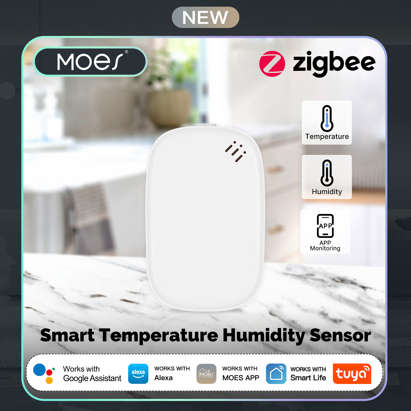 Home Cinema Alexa - MOES Tuya Zigbee Smart Temperature Humidity