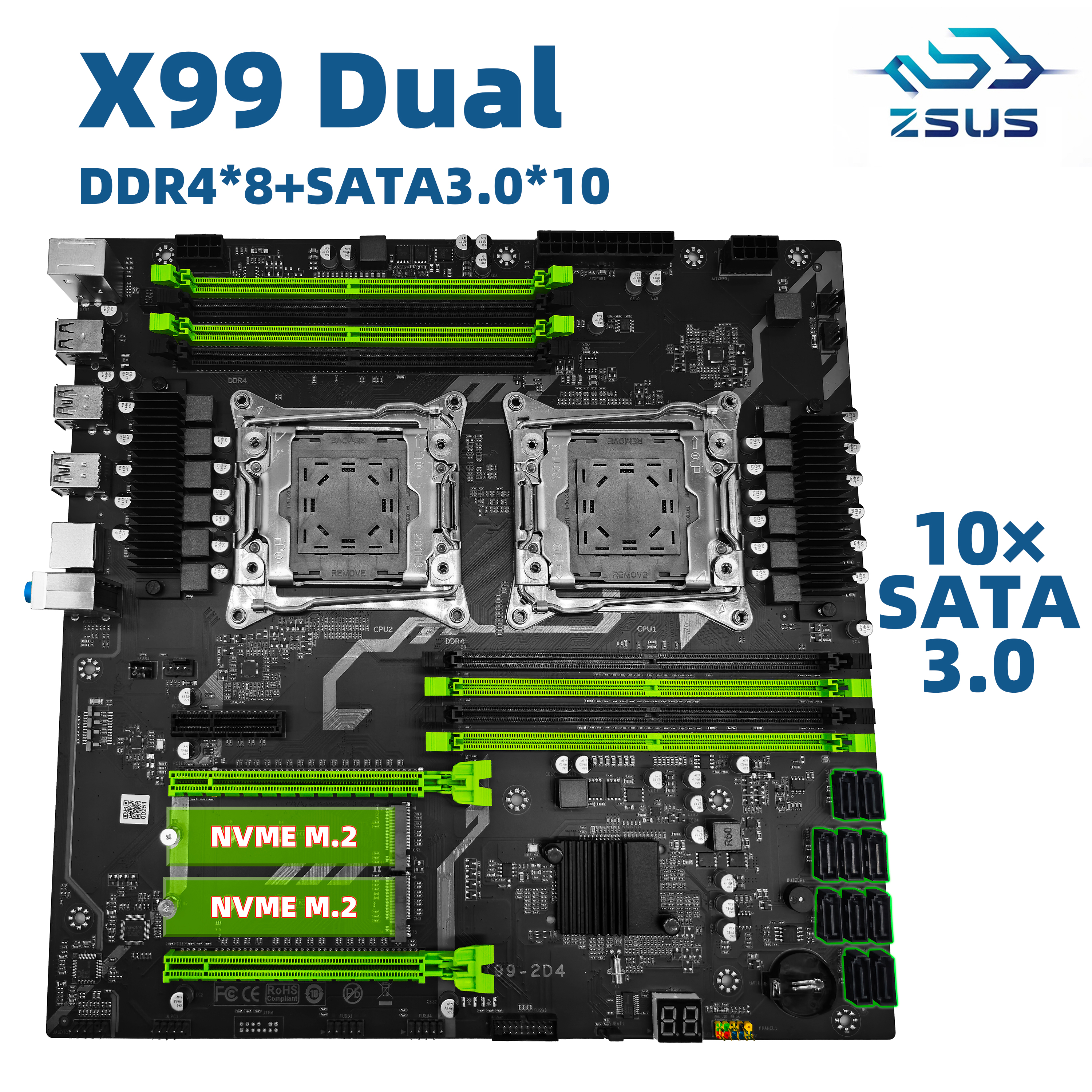 Home Cinema Video Processor - ZSUS X99 Dual Motherboard C612 Chip