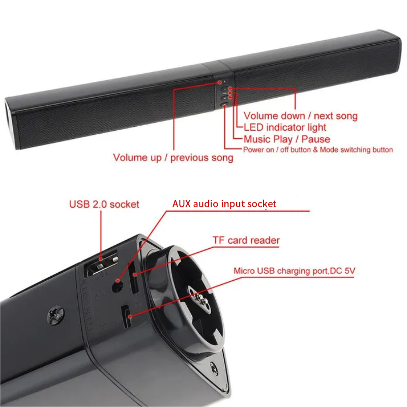 Powerful Soundbar Sound Radio  - огляд і ціна Home Cinema Speaker System