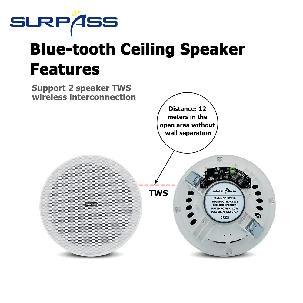 Ceiling Bluetooth Speaker 6inc - огляд і ціна Home Cinema Speaker System