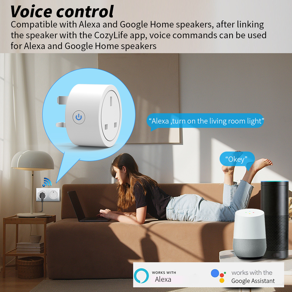 WiFi Smart Socket 16A UK plug  - огляд і ціна Home Cinema Alexa