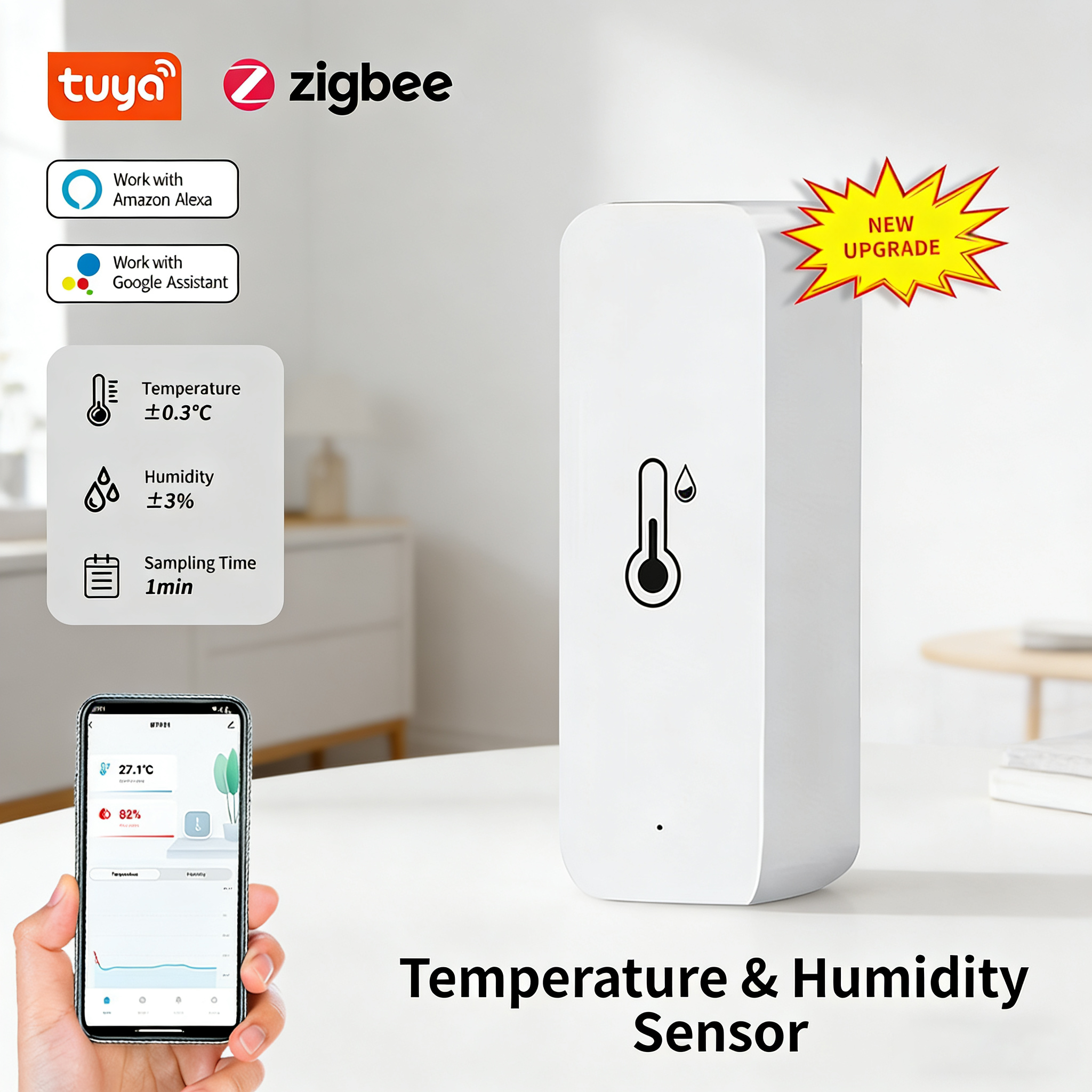 New Tuya Zigbee Smart Hygromet - огляд і ціна Home Cinema Alexa