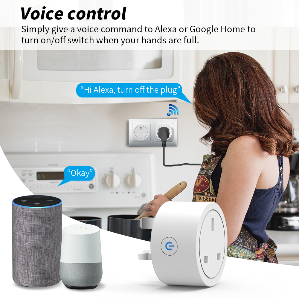 20A Tuya WiFi Smart UK Plug So - огляд і ціна Home Cinema Alexa