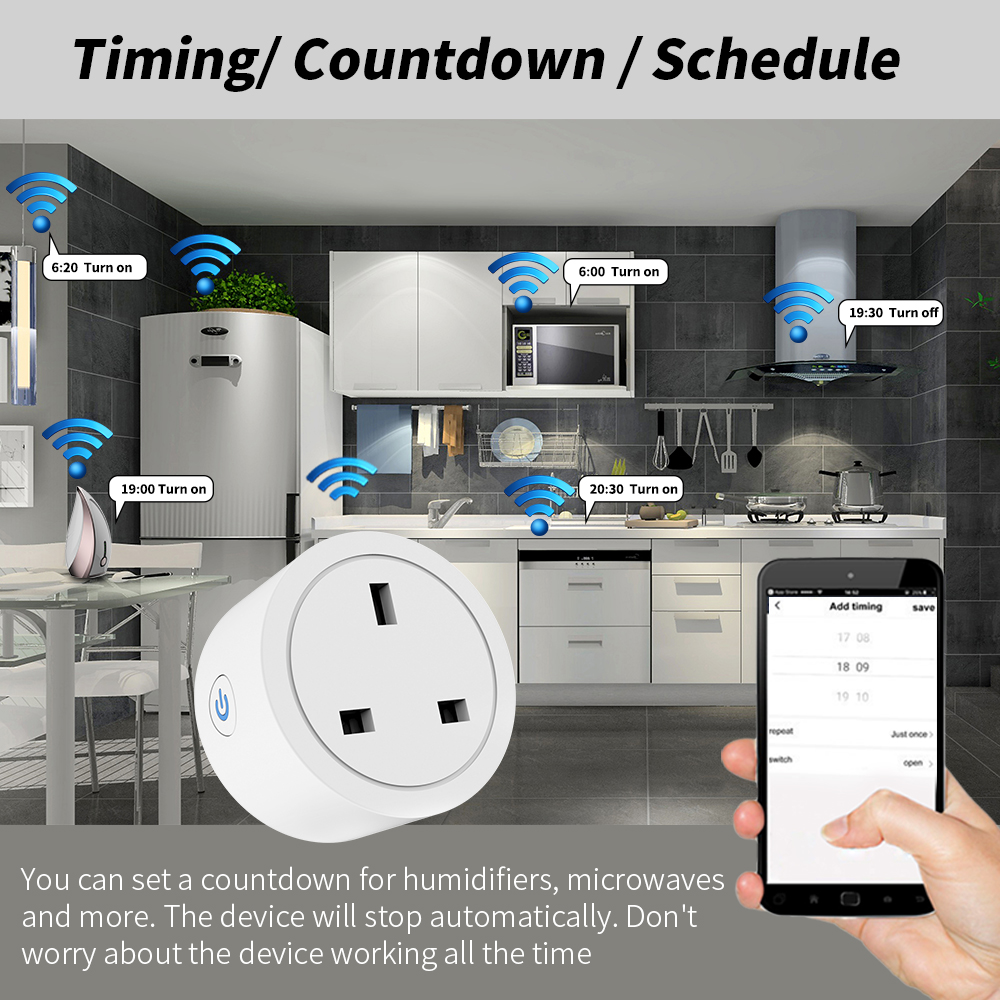 20A Tuya WiFi Smart UK Plug So - огляд і ціна Home Cinema Alexa