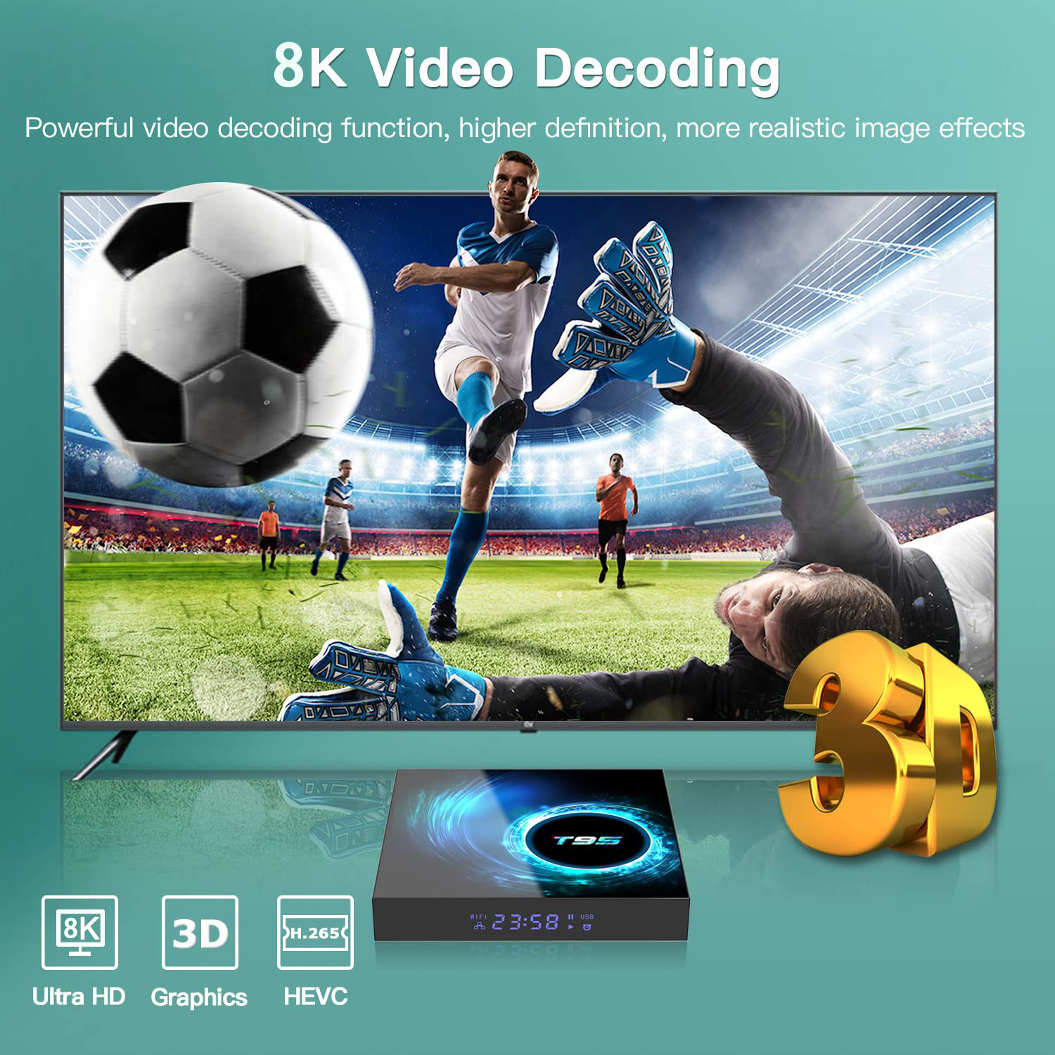 T95 Android 16 TV Box Allwinne - огляд і ціна Home Cinema Media Player