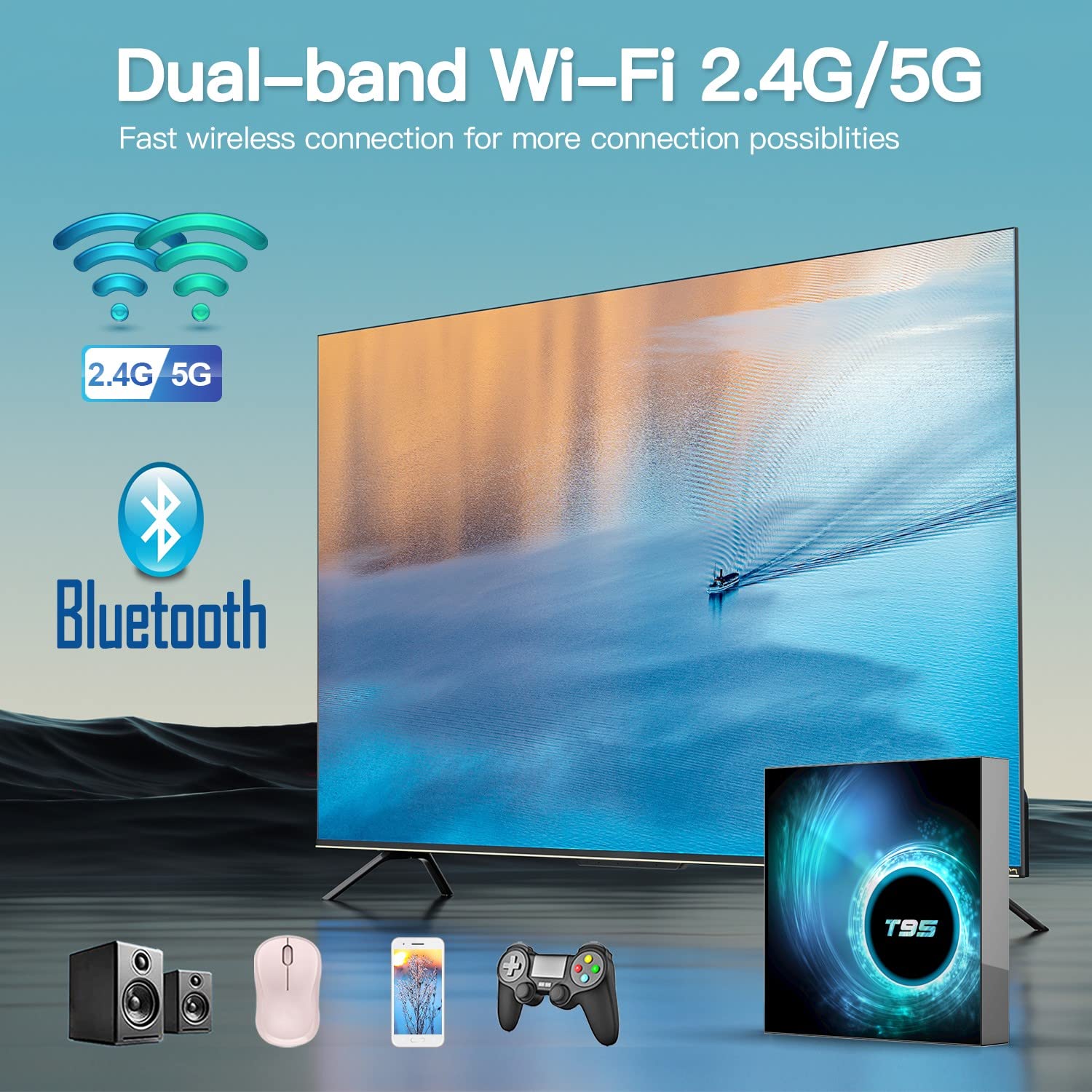 T95 Android 16 TV Box Allwinne - огляд і ціна Home Cinema Media Player