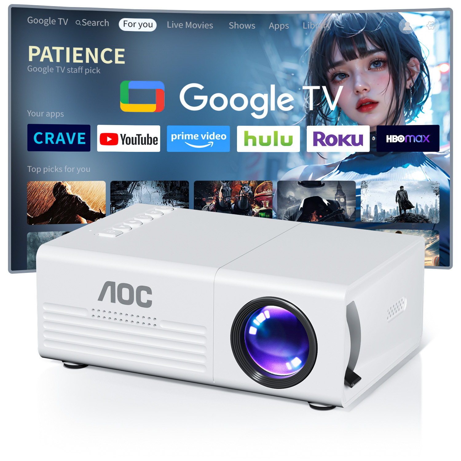 AOC Mini Projector TFT LCD Wi - огляд і ціна Home Cinema Media Player