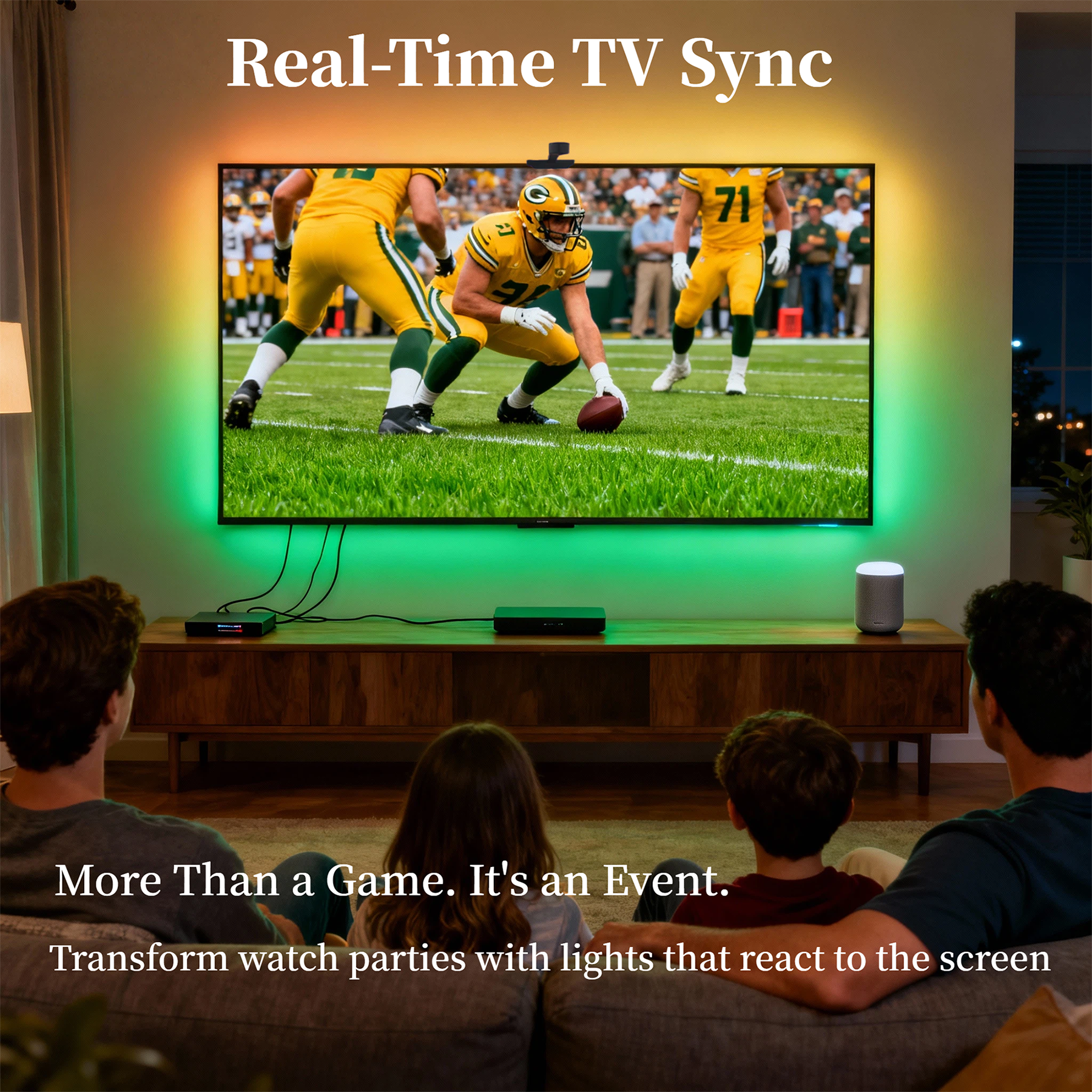 WACUAAO AI Sync LED TV Backlig - огляд і ціна Home Cinema Tv