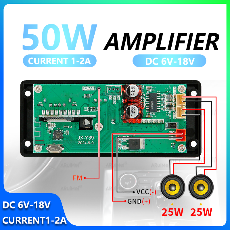 2*25W Bluetooth Amplifier Kit  - огляд і ціна Home Cinema Ampli