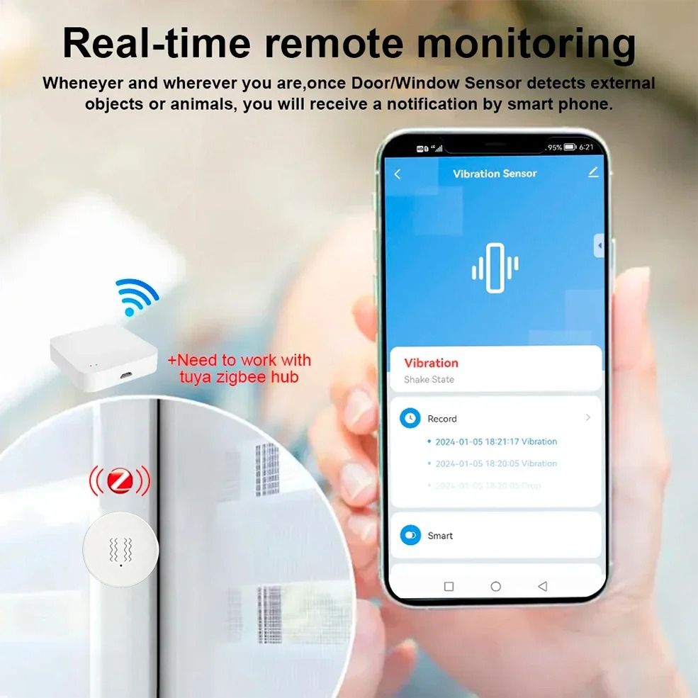 Tuya ZigBee Smart Vibration &  - огляд і ціна Home Cinema Alexa