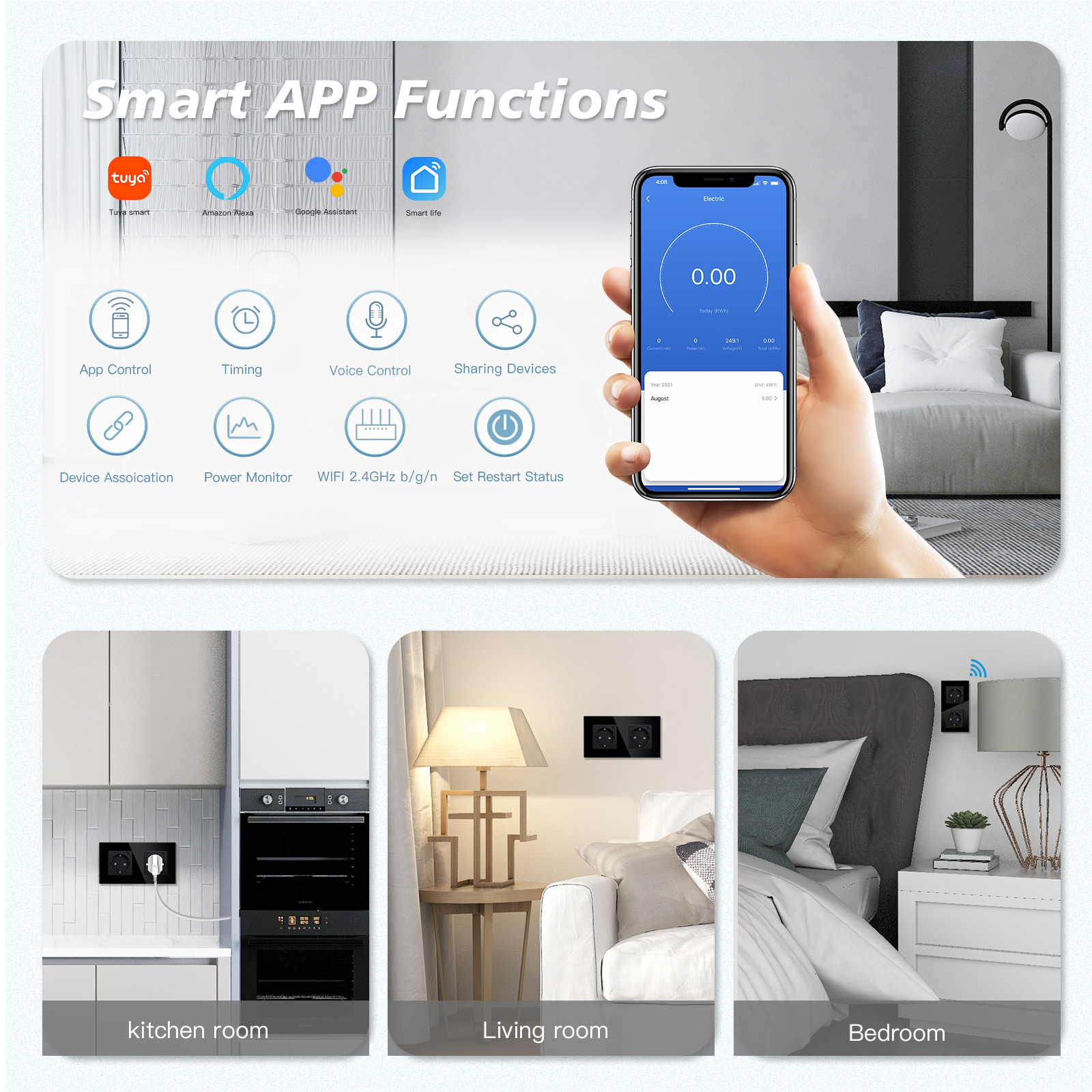 BSEED EU Electrical Wifi Smart - огляд і ціна Home Cinema Alexa