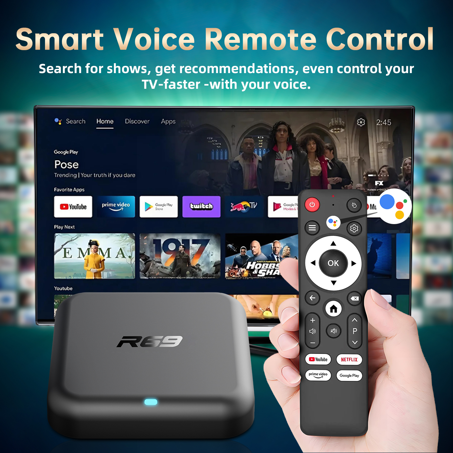 R69-1 Android 14 TV Box Rockch - огляд і ціна Home Cinema Media Player