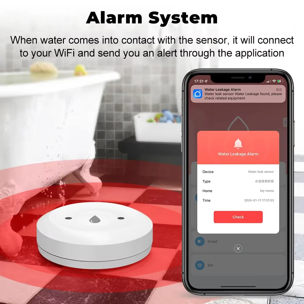 Tuya ZigBee 3.0 Water Leak Det - огляд і ціна Home Cinema Alexa