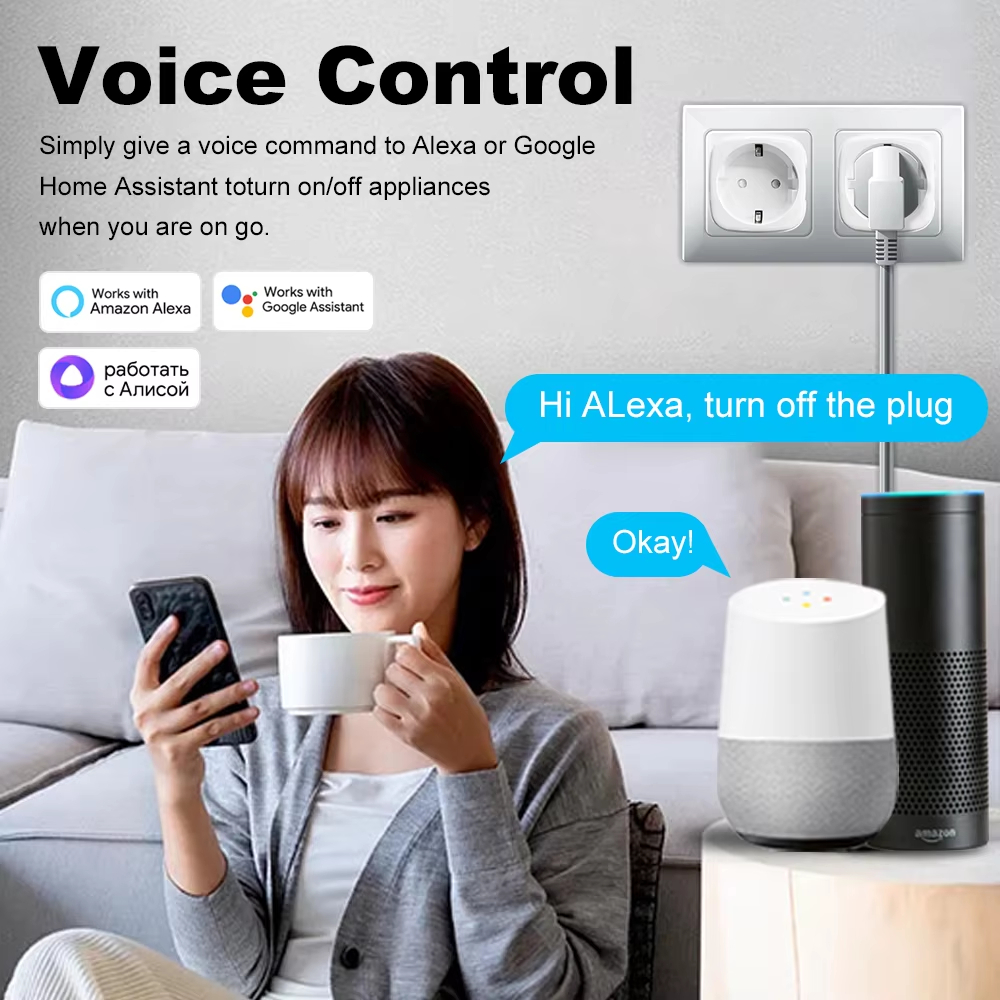 20A AC100-240V Wifi Smart Plug - огляд і ціна Home Cinema Alexa