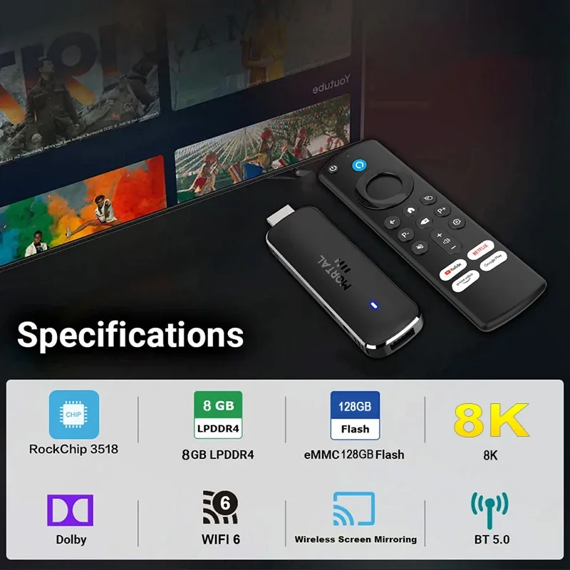 2026 8K Ultra HD TV Stick Dual - огляд і ціна Home Cinema Media Player